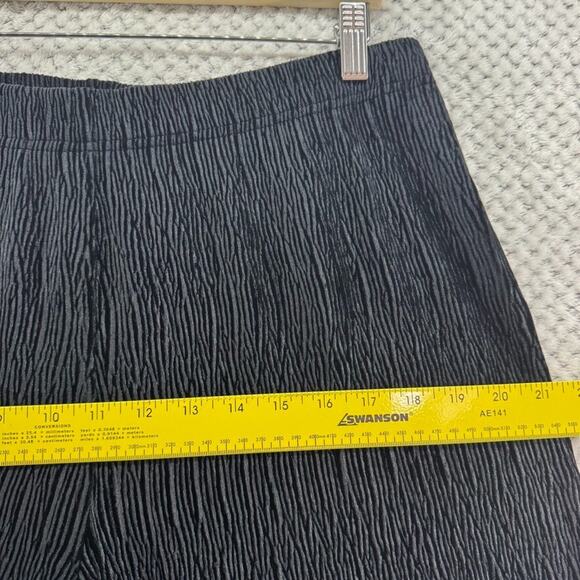 Habitat Pants Women L Black Soft Textured Wide Leg High Rise Pull On Lagenlook - Picture 12 of 14